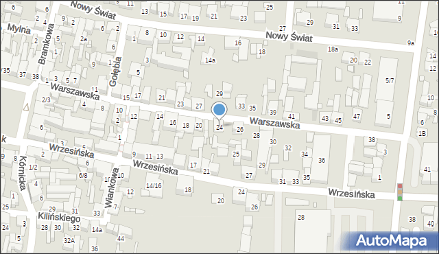Swarzędz, Warszawska, 24, mapa Swarzędz