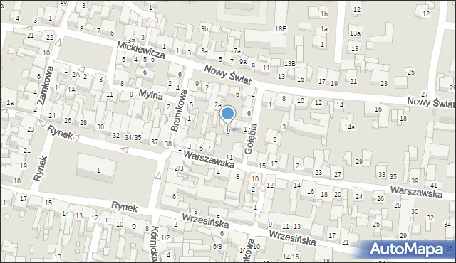 Swarzędz, Warszawska, 9, mapa Swarzędz