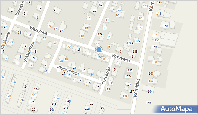 Swarzędz, Warzywna, 10, mapa Swarzędz