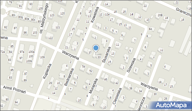 Swarzędz, Warzywna, 35, mapa Swarzędz