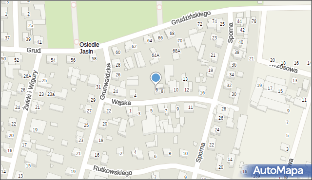 Swarzędz, Wąska, 6, mapa Swarzędz