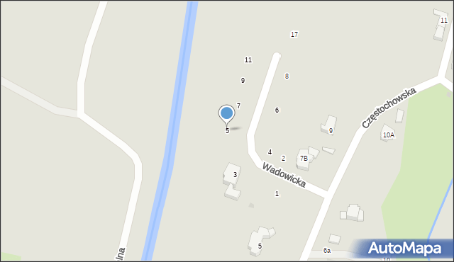 Świdnica, Wadowicka, 5, mapa Świdnicy