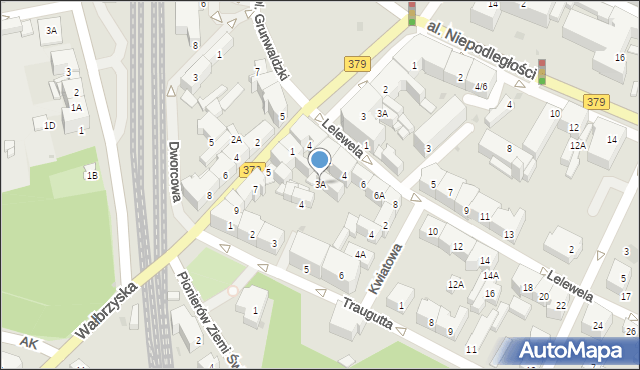 Świdnica, Wałbrzyska, 3A, mapa Świdnicy