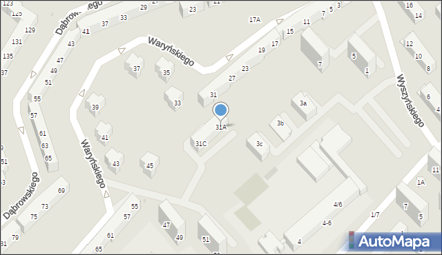 Świdnica, Waryńskiego Ludwika, 31A, mapa Świdnicy