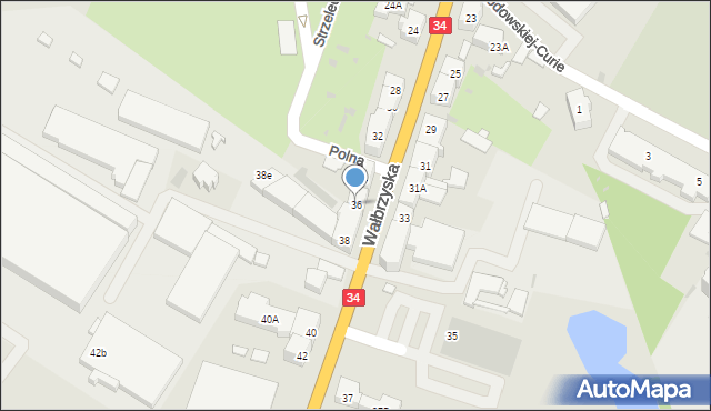 Świebodzice, Wałbrzyska, 36, mapa Świebodzice