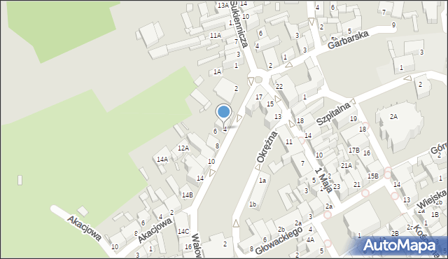 Świebodzin, Wałowa, 4, mapa Świebodzin