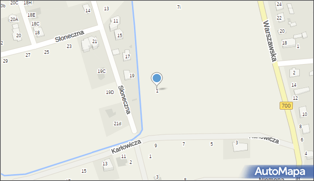 Święcice, Warszawska, 1, mapa Święcice