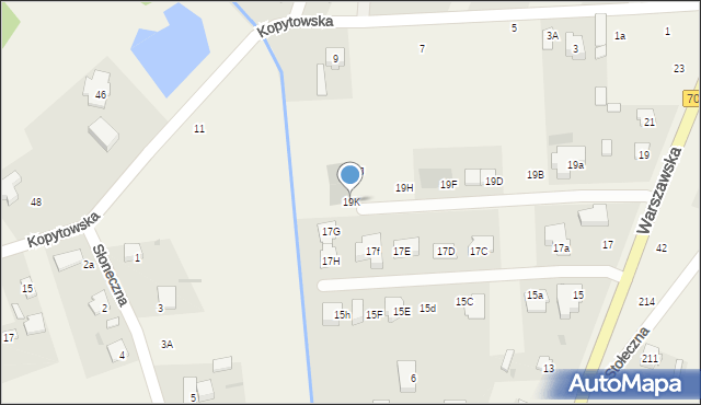 Święcice, Warszawska, 19K, mapa Święcice