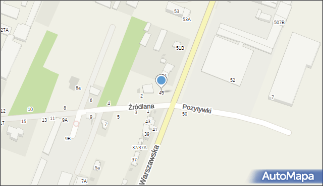 Święcice, Warszawska, 45, mapa Święcice