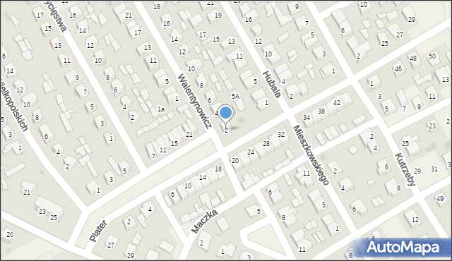 Święciechowa, Walentynowicz Anny, 2, mapa Święciechowa