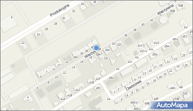 Święciechowa, Warzywna, 20c, mapa Święciechowa