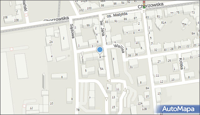 Świętochłowice, Wallisa Stanisława, 4, mapa Świętochłowice