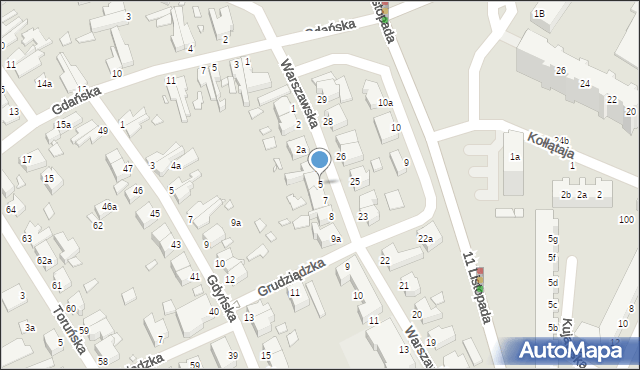 Świnoujście, Warszawska, 6, mapa Świnoujście