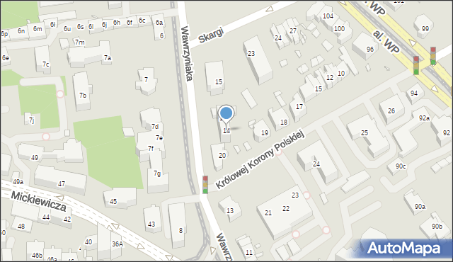 Szczecin, Wawrzyniaka Piotra, ks., 14, mapa Szczecina