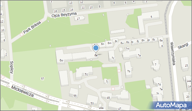Szczecin, Wawrzyniaka Piotra, ks., 6e, mapa Szczecina