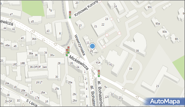 Szczecin, Wawrzyniaka Piotra, ks., 9, mapa Szczecina