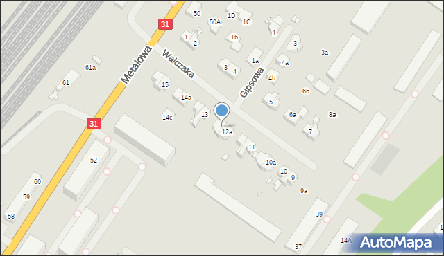Szczecin, Walczaka Adama, kpt., 12b, mapa Szczecina