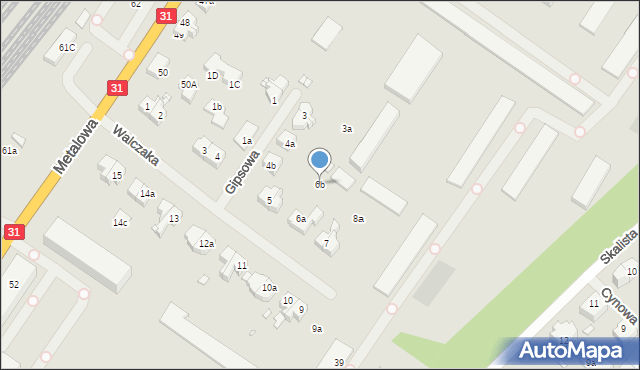 Szczecin, Walczaka Adama, kpt., 6b, mapa Szczecina