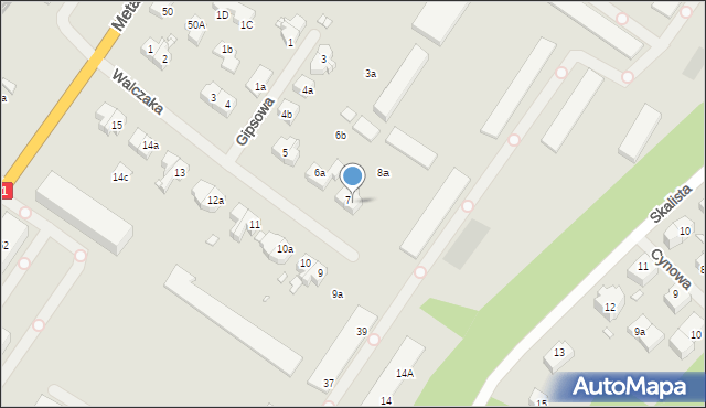 Szczecin, Walczaka Adama, kpt., 8, mapa Szczecina