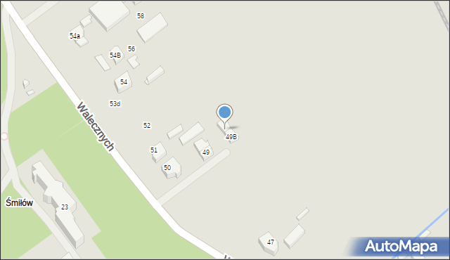 Szczecin, Walecznych, 49C, mapa Szczecina