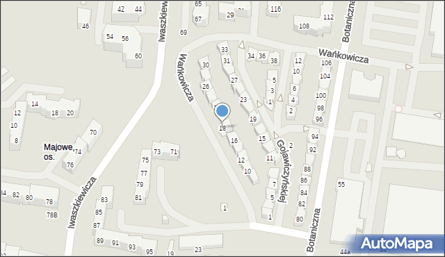 Szczecin, Wańkowicza Melchiora, 18, mapa Szczecina