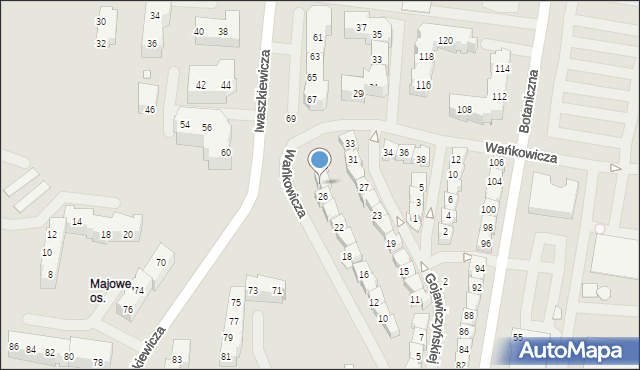 Szczecin, Wańkowicza Melchiora, 28, mapa Szczecina