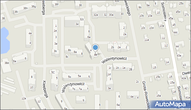 Szczecin, Walentynowicz Anny, 4a, mapa Szczecina