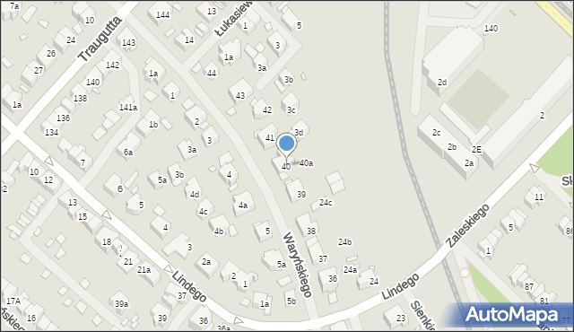Szczecin, Waryńskiego Ludwika, 40, mapa Szczecina