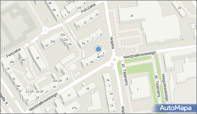 Szczecin, Wąska, 4a, mapa Szczecina