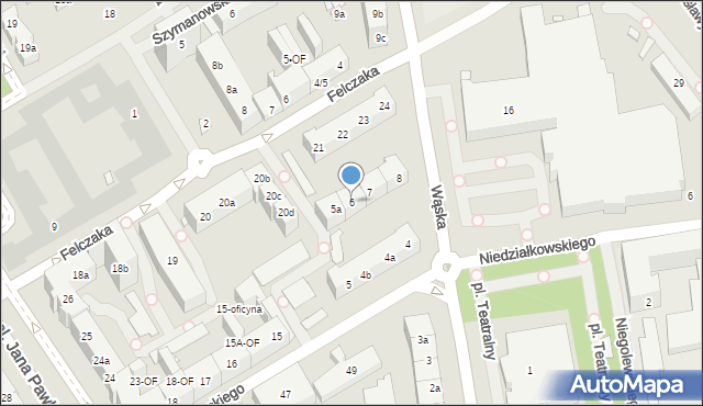 Szczecin, Wąska, 6, mapa Szczecina