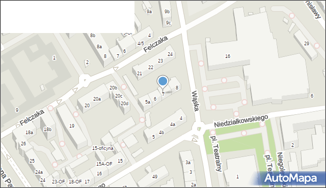 Szczecin, Wąska, 7, mapa Szczecina