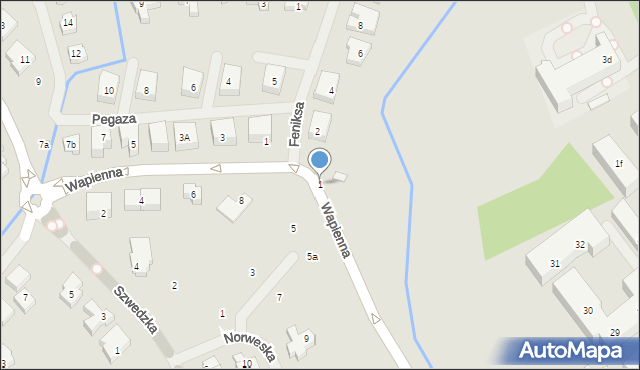 Szczecin, Wapienna, 1, mapa Szczecina