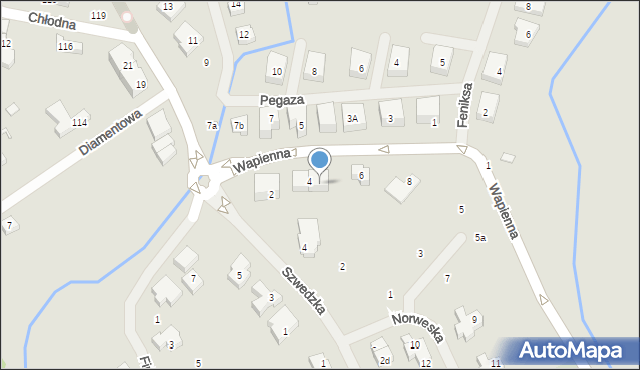 Szczecin, Wapienna, 4A, mapa Szczecina