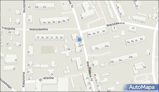 Szczecinek, Warcisława IV, 13, mapa Szczecinek