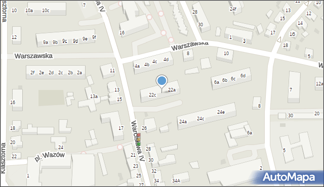 Szczecinek, Warcisława IV, 22b, mapa Szczecinek