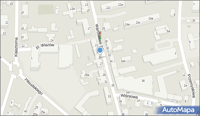 Szczecinek, Warcisława IV, 25, mapa Szczecinek