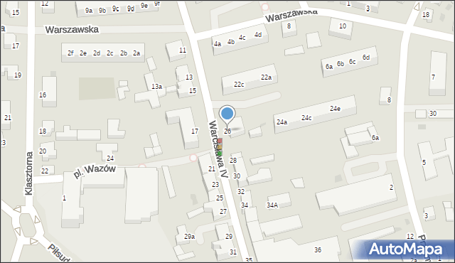 Szczecinek, Warcisława IV, 26, mapa Szczecinek