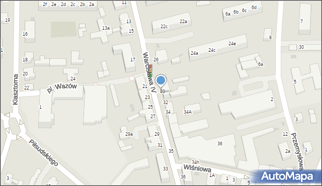 Szczecinek, Warcisława IV, 30-32, mapa Szczecinek
