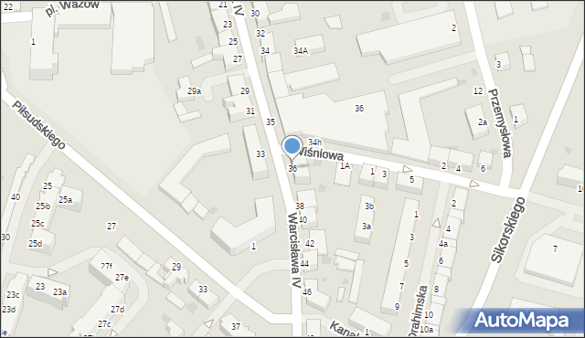 Szczecinek, Warcisława IV, 36, mapa Szczecinek