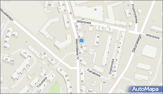 Szczecinek, Warcisława IV, 42, mapa Szczecinek