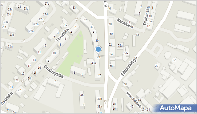 Szczecinek, Warcisława IV, 43, mapa Szczecinek