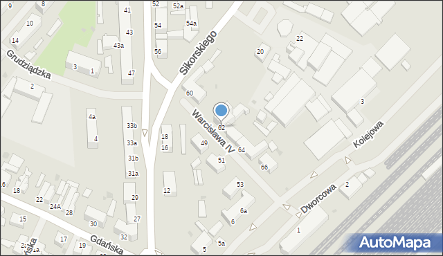 Szczecinek, Warcisława IV, 62, mapa Szczecinek