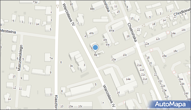 Szczecinek, Warcisława IV, 6a, mapa Szczecinek