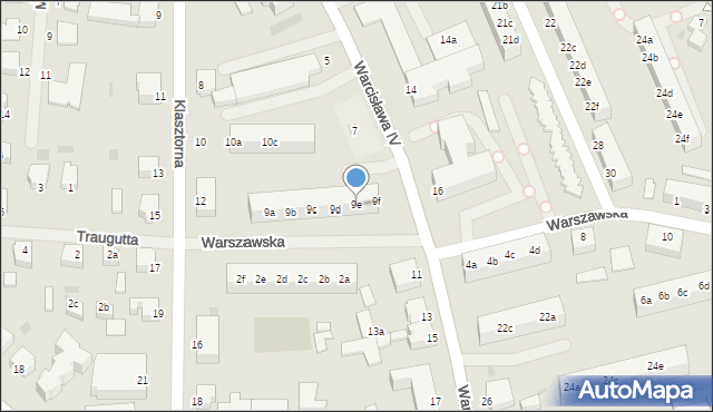 Szczecinek, Warcisława IV, 9e, mapa Szczecinek