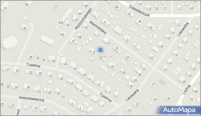 Szczytno, Warmińska, 12, mapa Szczytno