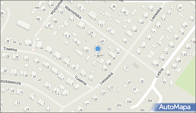 Szczytno, Warmińska, 28, mapa Szczytno