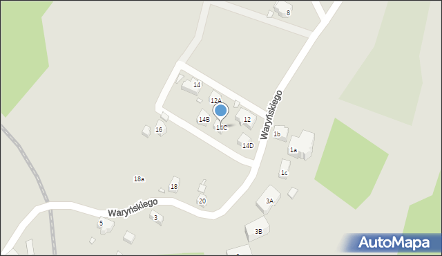 Szklarska Poręba, Waryńskiego Ludwika, 14C, mapa Szklarska Poręba