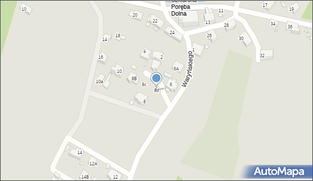 Szklarska Poręba, Waryńskiego Ludwika, 8d, mapa Szklarska Poręba