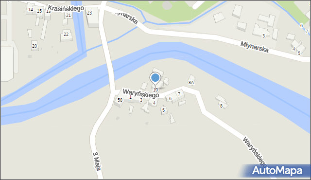Szprotawa, Waryńskiego Ludwika, 10, mapa Szprotawa