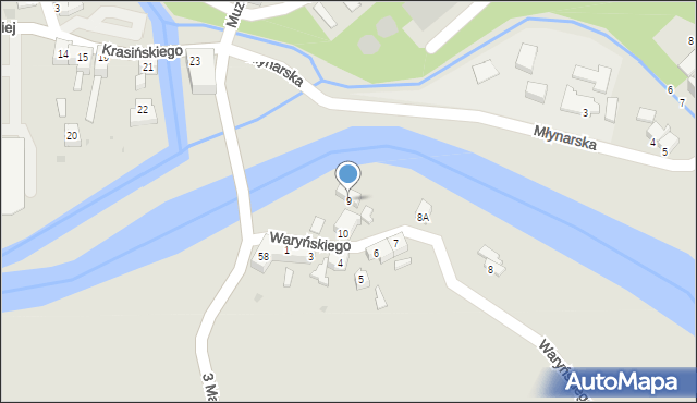 Szprotawa, Waryńskiego Ludwika, 9, mapa Szprotawa